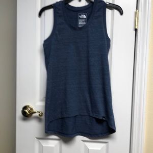 Womens blue North Face tank